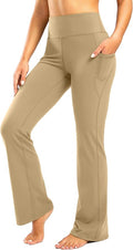 28"/30"/32"/34" Inseam Women's Bootcut Yoga Pants Long Bootleg High-Waisted Flare Pants with Pockets