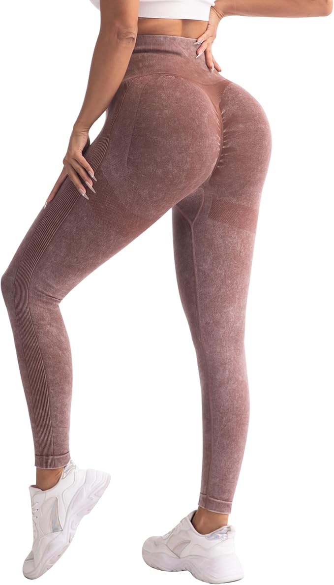 CHRLEISURE Workout Leggings Sets for Women, Gym Scrunch Butt Butt Lifting Seamless Leggings 3 Piece
