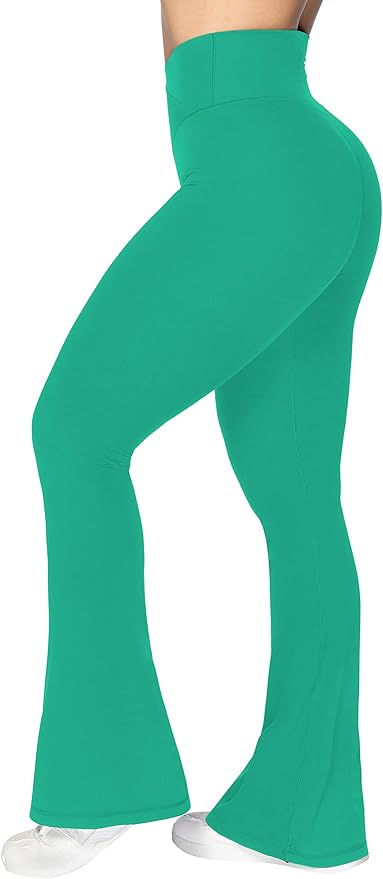 Sunzel Flare Leggings, Crossover Yoga Pants with Tummy Control, High-Waisted and Wide Leg