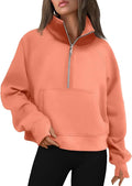 AUTOMET Womens Sweatshirts Half Zip Cropped Pullover Fleece Quarter Zipper Hoodies 2026 Fall Fashion Outfits Clothes