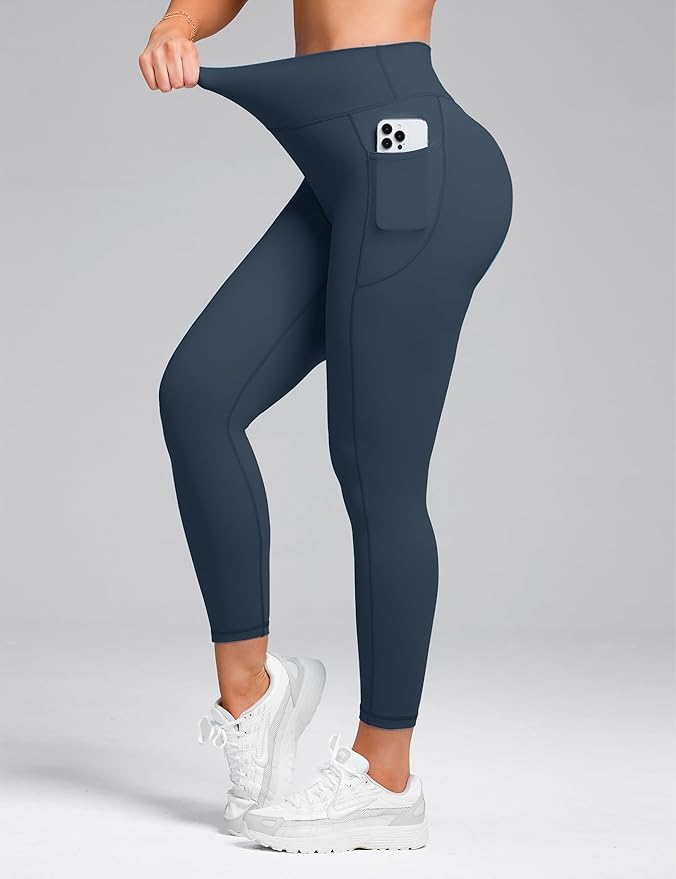 Unthewe Naked-Feel No Front Seam Leggings for Women - High Waisted Buttery Soft Workout Yoga Pants 25"