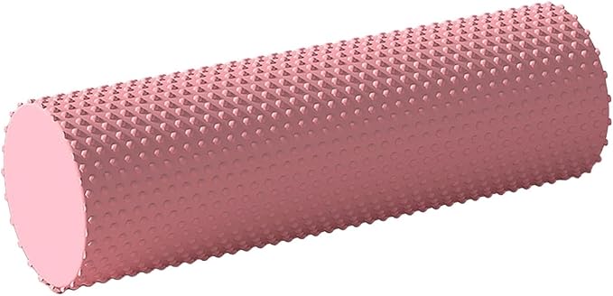 Foam Yoga Column - Solid Massage Roller - Foam Rollers for Muscle Massage for Barre and Fitness - Slimming and Muscle Recovery Tool - for Home, Gym, and Travel (Pink)