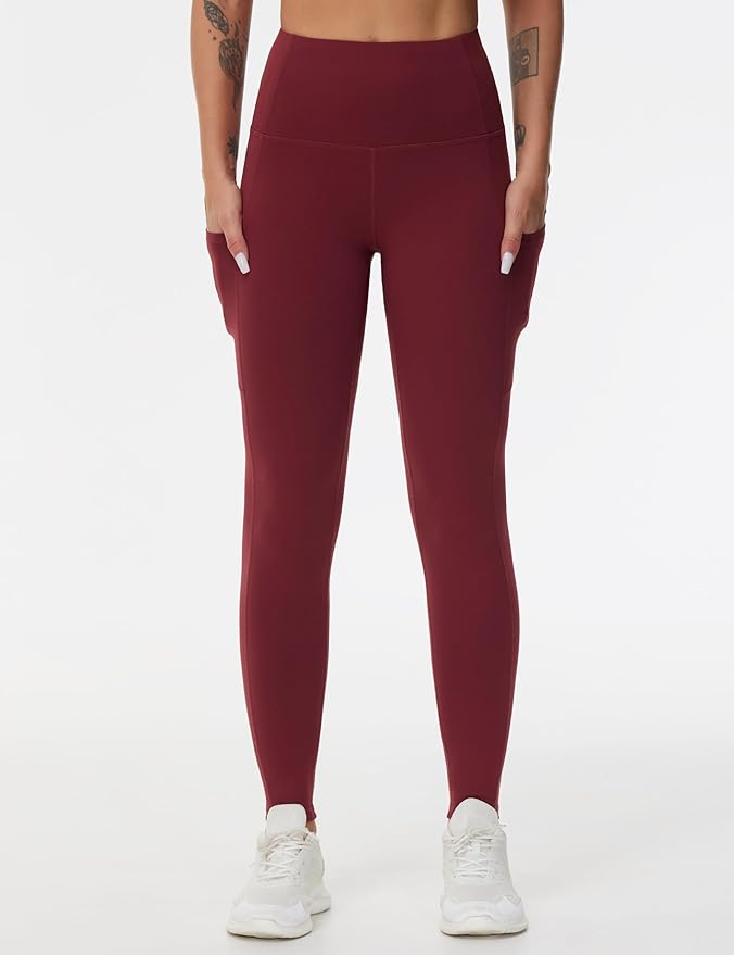 Dragon Fit High Waist Yoga Leggings with 3 Pockets,Tummy Control Workout Running 4 Way Stretch Yoga Pants
