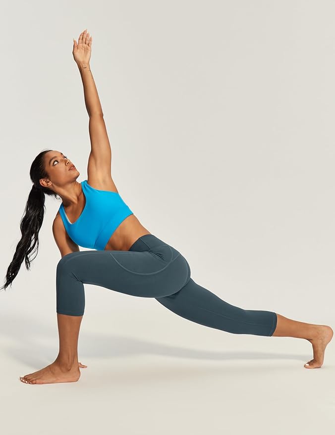 IUGA High Waisted Yoga Pants for Women with Pockets Capri Leggings for Women Workout Leggings for Women Yoga Capris