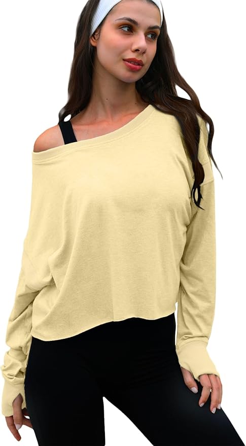 UNIANKIYA Open Back Workout Tops for Women Long Sleeve Cropped Athletic Clothes Gym Running Yoga Low Impact Sports T Shirts