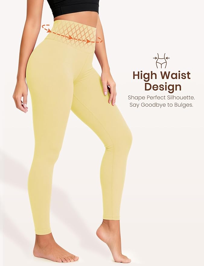 Laite Hebe Leggings for Women - High Waisted Full Length Buttery Soft Yoga Pants for Workout Athletic Daily