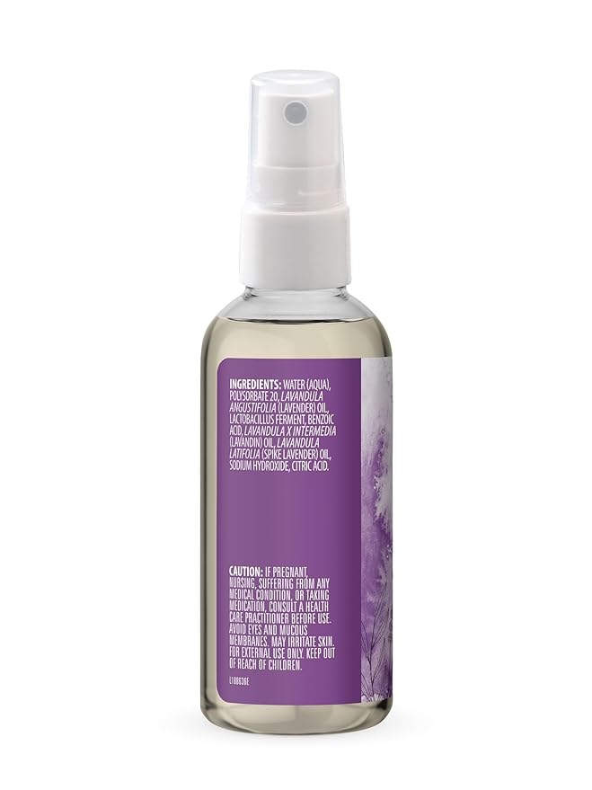 Aura Cacia Relaxing Lavender Aromatherapy Mist,4-Ounce,Lavender Pure Essential Oils,Sweet & Floral Aroma,(Pack of 2)