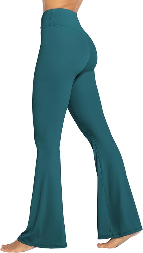 Sunzel Flare Leggings, Crossover Yoga Pants with Tummy Control, High-Waisted and Wide Leg