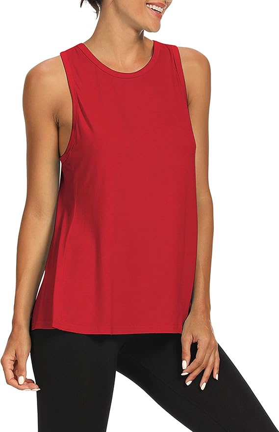 Bestisun Workout Tank Tops Open Back Yoga Exercise Shirts Tie Back Athletic Clothes for Women