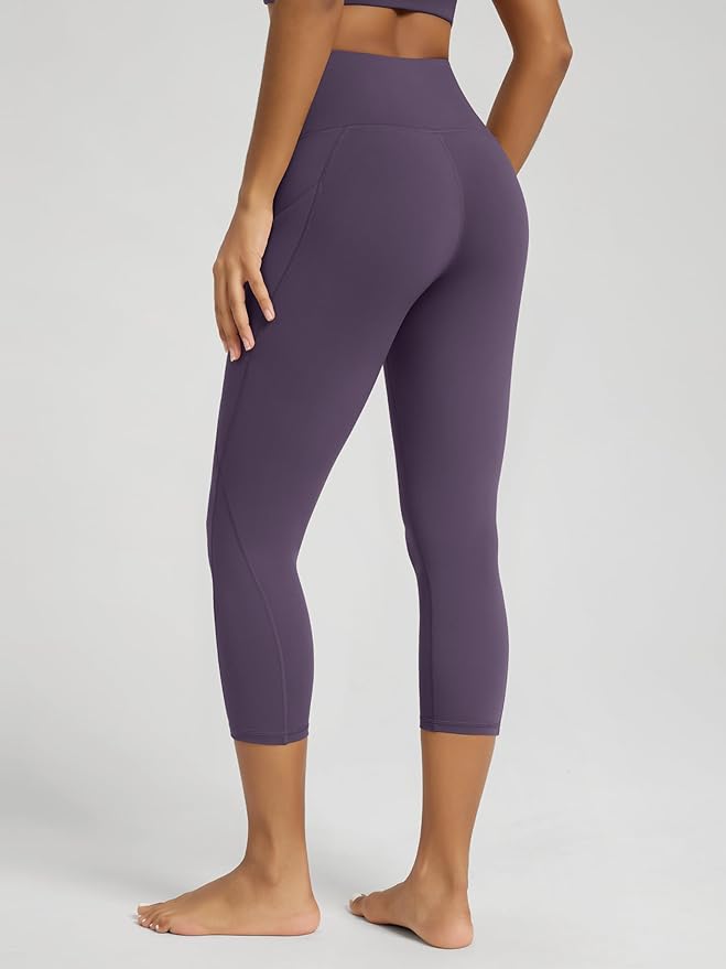 ODODOS Women's High Waisted Yoga Leggings with Pockets, Tummy Control Non See Through Workout Athletic Running Yoga Pants