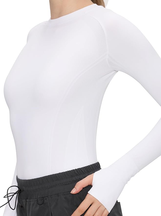 Long Sleeve Workout Tops for Women, Compression Shirt, Sports Running Shirt Breathable Athletic Top Slim Fit