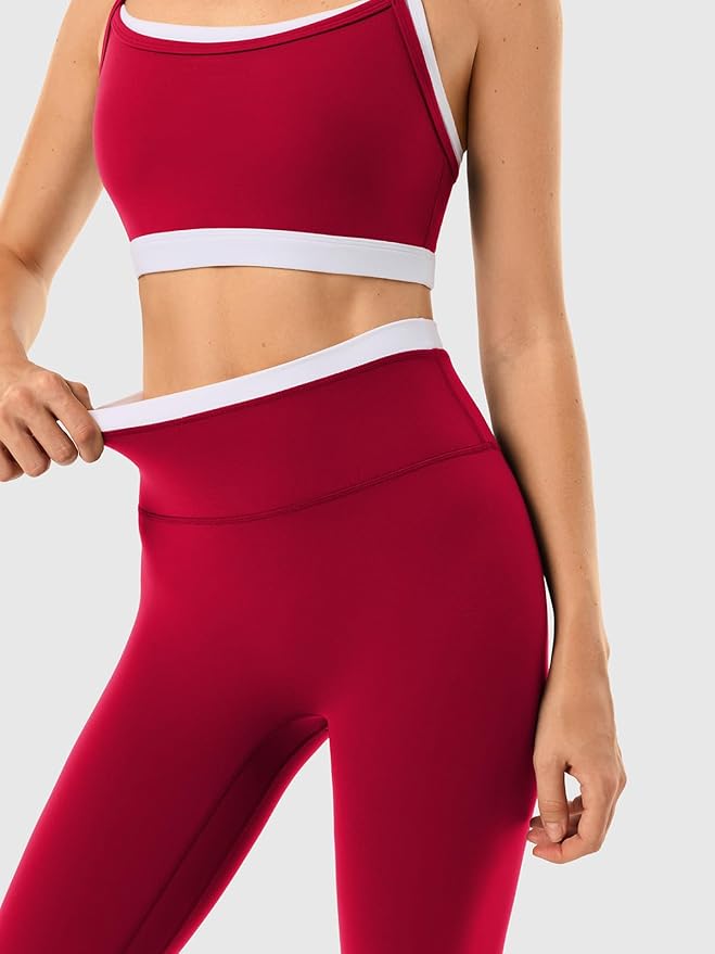 2 Pieces Workout Sets for Women,Seamless Yoga Leggings with Padded Sports Bras,Athletic Matching Outfits,Gym,Casual