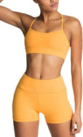 IMEKIS Women's Workout Sets 2 Piece Yoga Outfit High Waisted Biker Shorts Leggings Sports Bra Gym Fitness Clothes Tracksuit