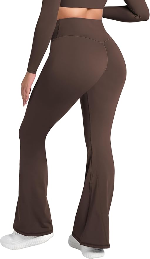 Sunzel Flare Leggings, Crossover Yoga Pants with Tummy Control, High-Waisted and Wide Leg