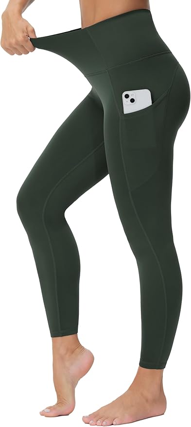 Dragon Fit High Waist Yoga Leggings with 3 Pockets,Tummy Control Workout Running 4 Way Stretch Yoga Pants