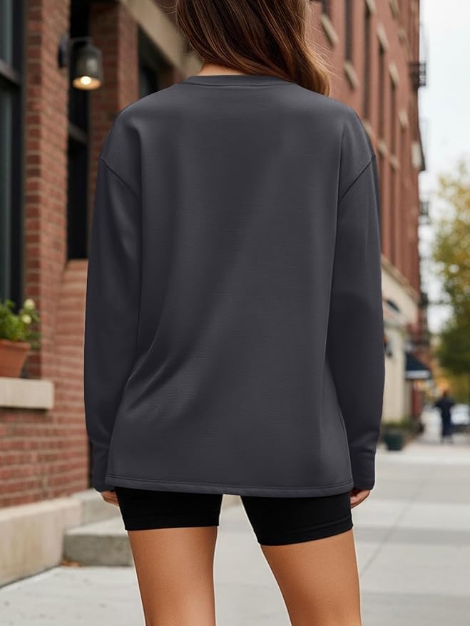 Trendy Queen Womens Spring Tops Oversized Long Sleeve T Shirts 2026 Basic Tee Fall Casual Workout Y2K Clothes