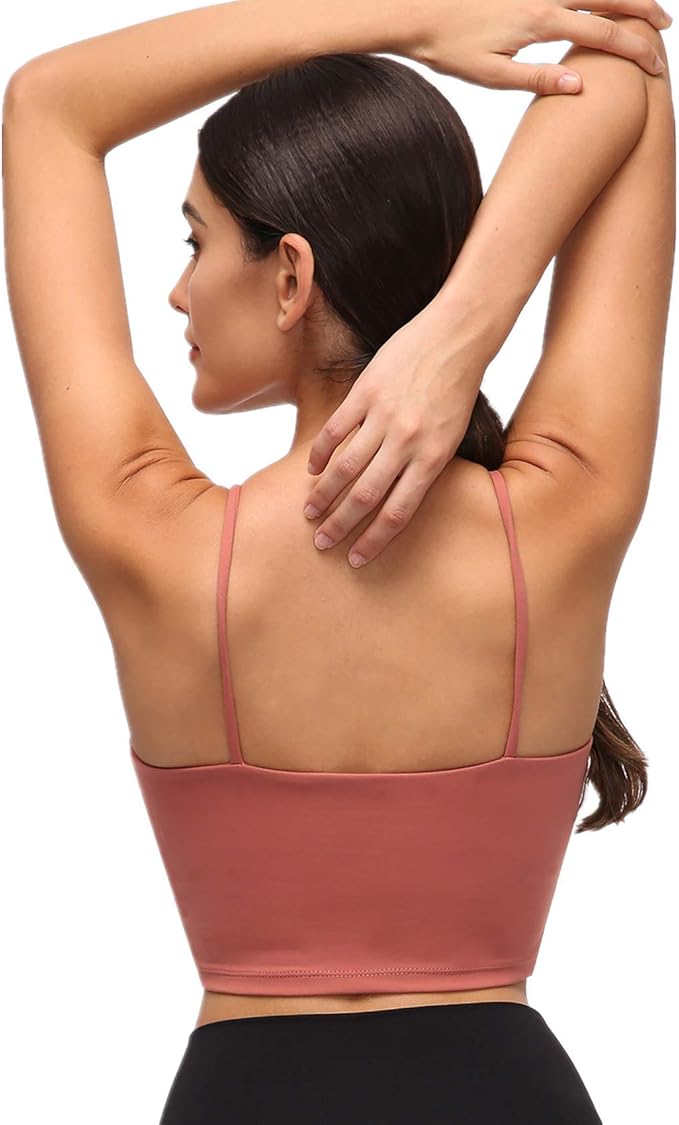 Lemedy Women Padded Sports Bra Fitness Workout Running Shirts Yoga Tank Top