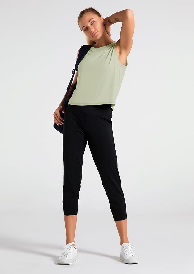 Dragon Fit Womens Ice Silk Workout Tank Tops Sleeveless Cropped Yoga Shirt for Running Gym Summer