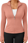 Trendy Queen Womens Lightweight Zip Up Jackets 2026 Athletic Workout Hoodies Spring Shirt Fitted Gym Clothes with Pocket