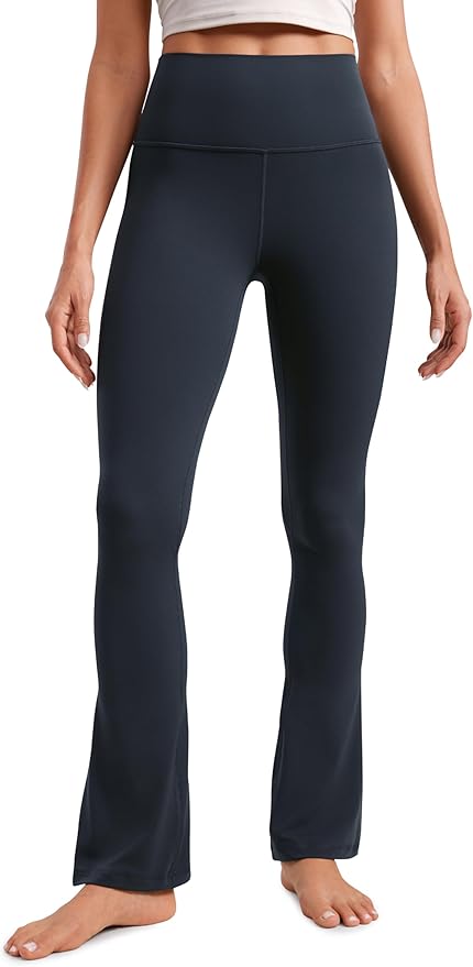 CRZ YOGA Butterluxe Mini Flared Leggings 30"/31.5"/33'' - High Waist Bootcut Casual Lounge Women Yoga Pants with Pocket