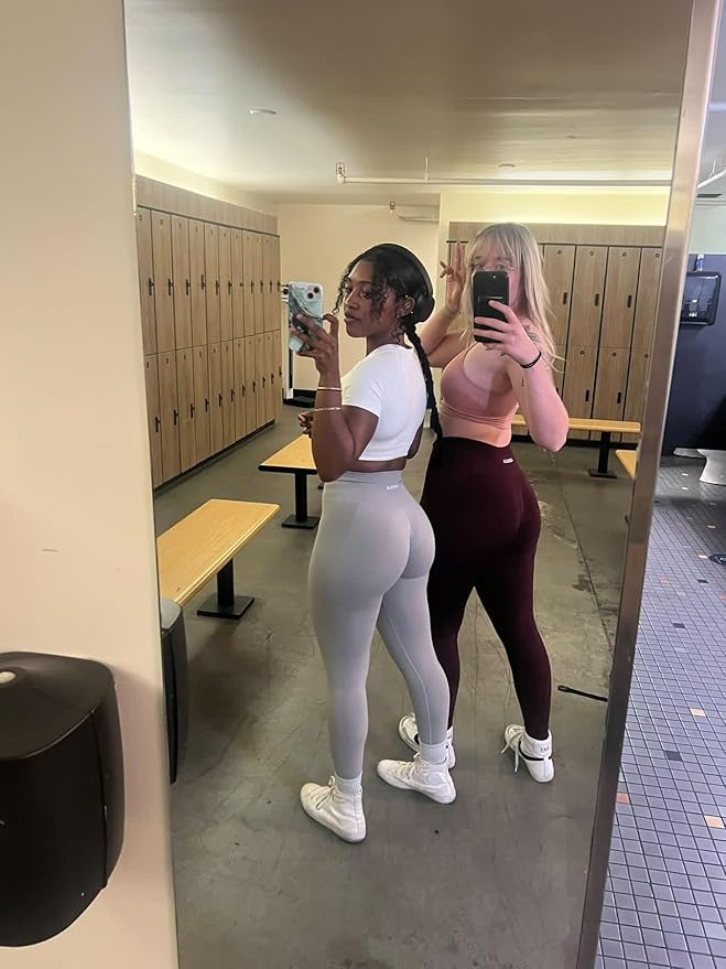AUROLA Workout Leggings for Women Seamless Scrunch Tights Tummy Control Gym Fitness Girl Sport Active Yoga Pants