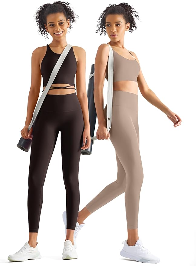3 Pack Leggings with Pockets for Women,Butt Lift High Waisted Tummy Control Workout Yoga Pants Reg & Plus Size