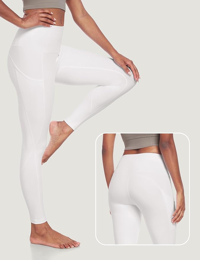 IUGA Leggings with Pockets for Women High Waisted Yoga Pants Women Tummy Control Workout Compression Running Leggings