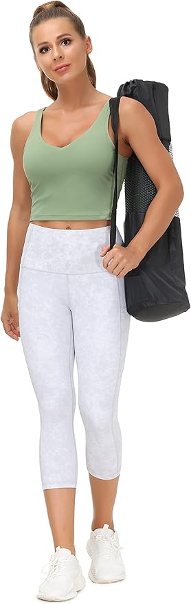 THE GYM PEOPLE Womens' Sports Bra Longline Wirefree Padded with Medium Support