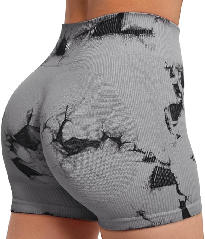 SUUKSESS Womens Workout Sets Open Back Gym Sets Woman Yoga Pilates Crop Tank High Waisted Bike Shorts