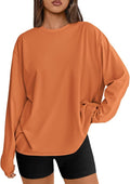 Trendy Queen Womens Spring Tops Oversized Long Sleeve T Shirts 2026 Basic Tee Fall Casual Workout Y2K Clothes