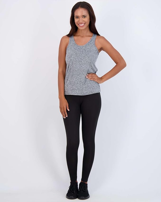 Real Essentials 5 Pack: Women's Racerback Tank Top Dry-Fit Athletic Performance Yoga Activewear (Available in Plus Size)