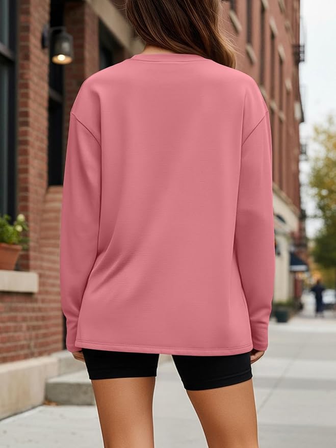 Trendy Queen Womens Spring Tops Oversized Long Sleeve T Shirts 2026 Basic Tee Fall Casual Workout Y2K Clothes