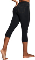 IUGA High Waisted Yoga Pants for Women with Pockets Capri Leggings for Women Workout Leggings for Women Yoga Capris