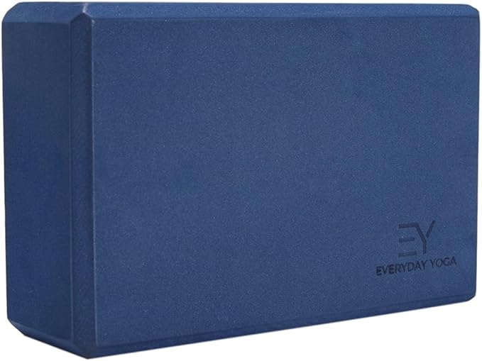 Everyday Yoga Premium Foam Block - Non-Slip High-Density Yoga Block for Balance, Stability & Stretching, EVA Foam Support, Multi Colors (Single Block)