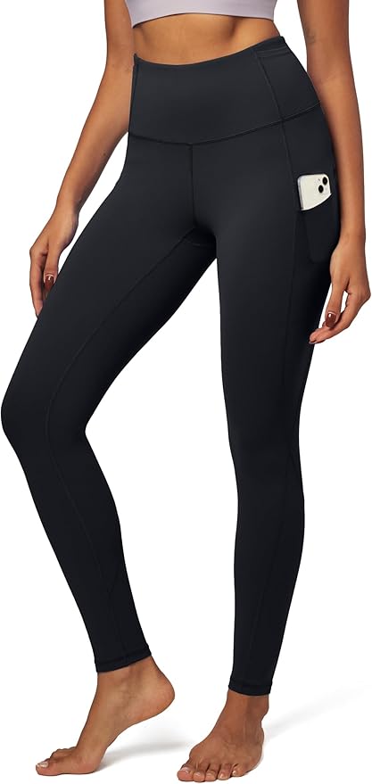 IUGA Leggings with Pockets for Women High Waisted Yoga Pants Women Tummy Control Workout Compression Running Leggings