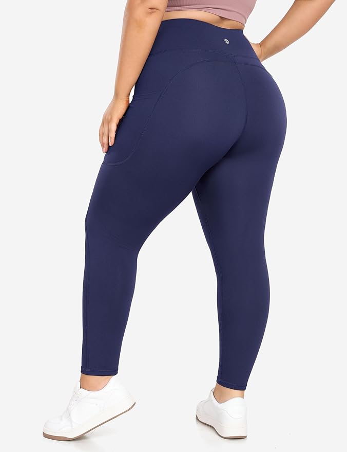 Heathyoga X-6XL Plus Size Leggings for Women with Pockets Tummy Control Plus Size Yoga Pants High Waist Workout Clothes
