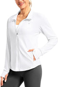 Soothfeel Women's UPF 50+ Lightweight Athletic Jackets Sun Protection Zip Up Long Sleeve Shirts Hiking Workout Outdoor Pocket