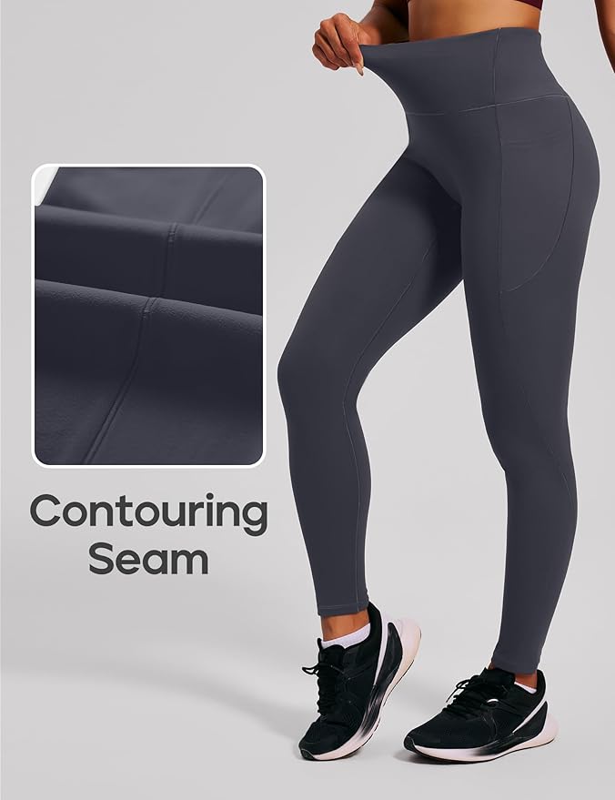 Heathyoga Scrunch Butt Lifting Leggings with Pockets for Women Tummy Control Compression Leggings No Front Seam Yoga Pants