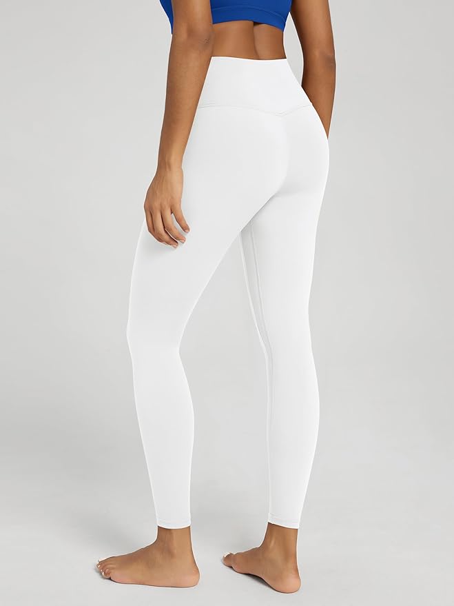 ODODOS Women's Cross Waist Yoga Leggings with Inner Pocket, 23"/25"/28" Gathered Crossover Workout Yoga Pants