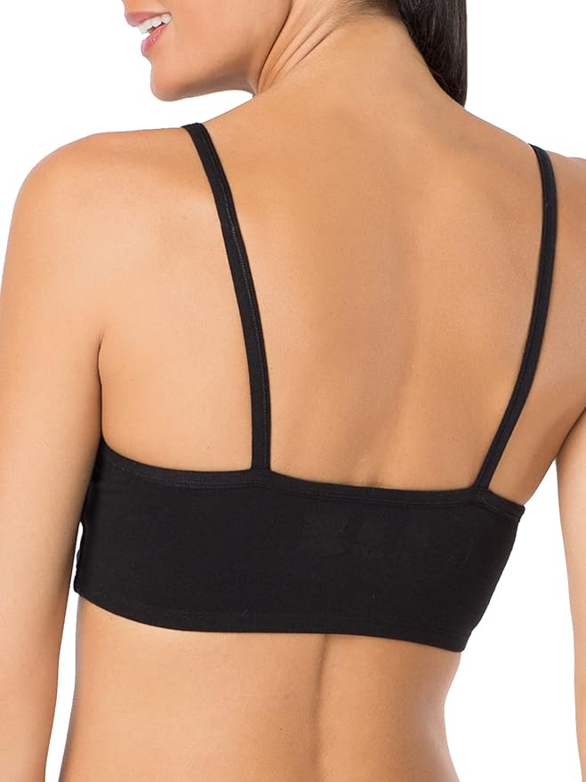 Fruit of the Loom Women's Spaghetti Strap Cotton Sports Bra - All-Day Comfort & Easy Movement