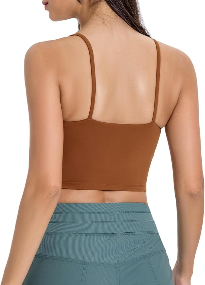 Lemedy Women Padded Sports Bra Fitness Workout Running Shirts Yoga Tank Top