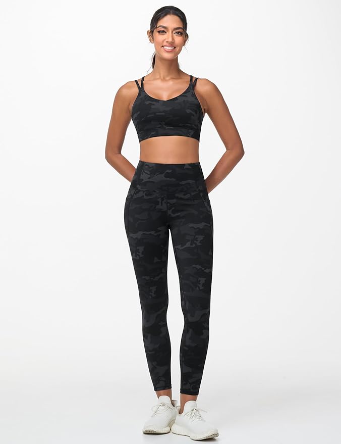 Dragon Fit Women's High Waisted Yoga Leggings Stretchy Tummy Control Gym Workout Pants with Pockets
