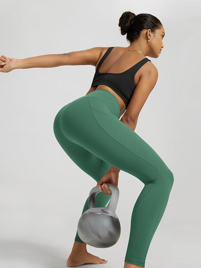 ODODOS Women's High Waisted Yoga Leggings with Pockets, Tummy Control Non See Through Workout Athletic Running Yoga Pants