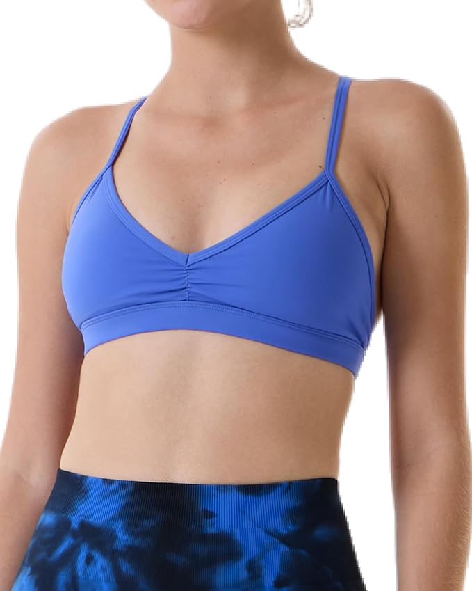AUROLA Mercury Workout Sports Bras Women Athletic Removable Padded Backless Strapy Minimal Crop Top