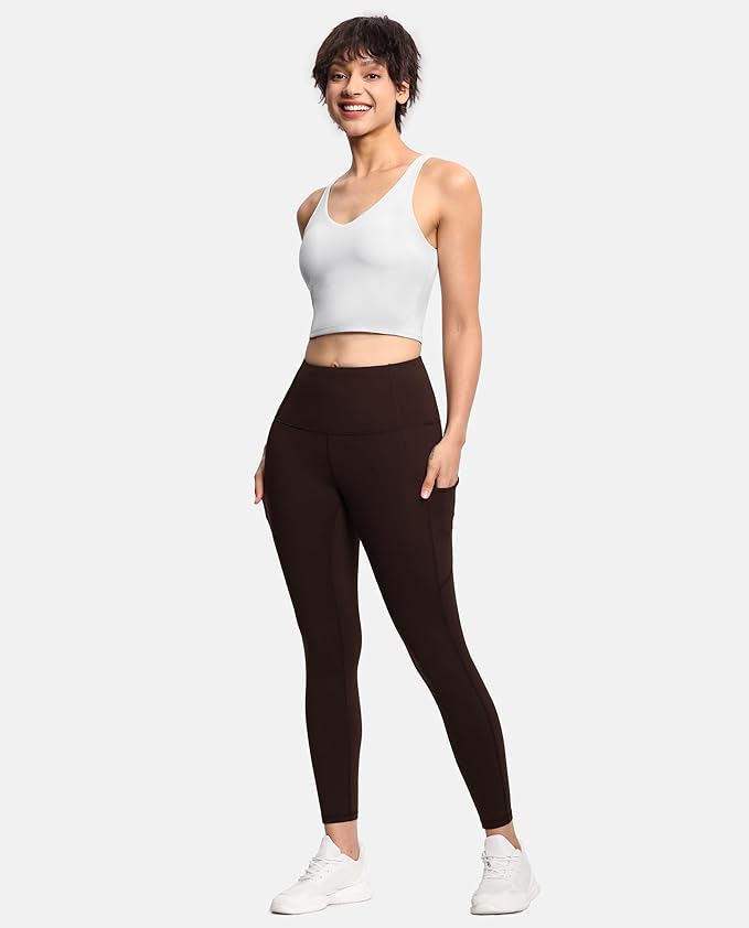 THE GYM PEOPLE Womens' Sports Bra Longline Wirefree Padded with Medium Support
