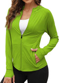 We1Fit Women's UPF 50+ Sun Protection Jacket Hoodie Sun Shirts Hiking Running Athletic Shirt
