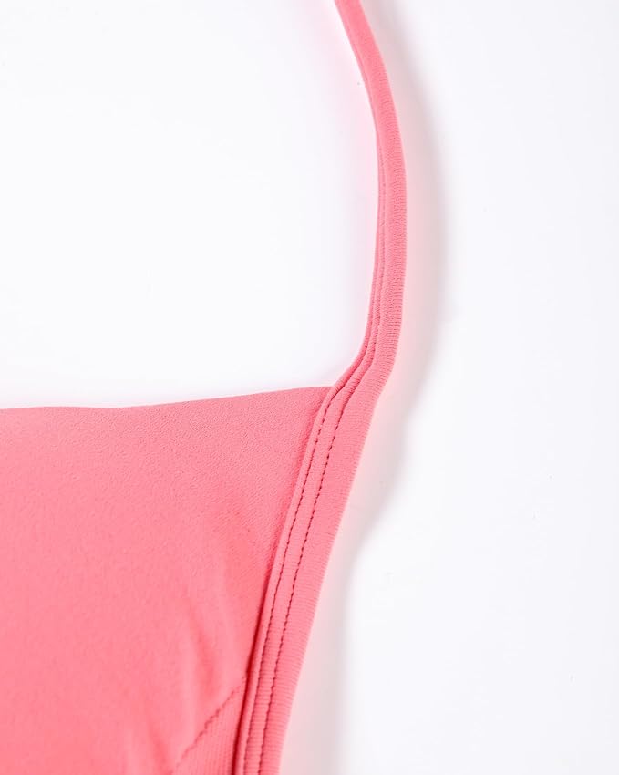 AUROLA Influence Strappy Bra Sports Bras for Women, Backless Padded Impact Strappy Bra Workout Gym Yoga with Removable Cups