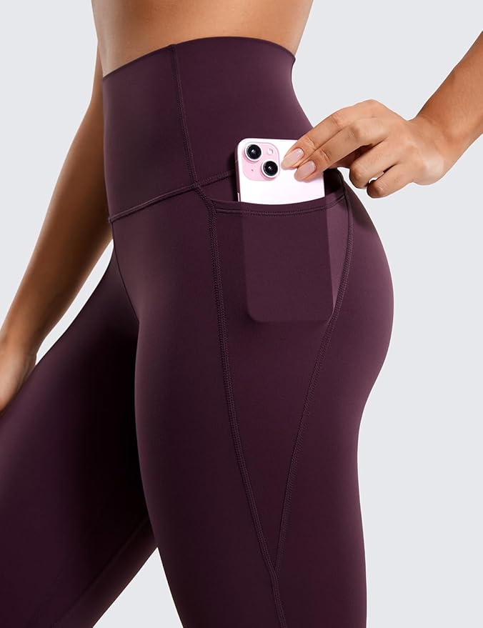 CRZ YOGA Butterluxe Workout Leggings Pockets 25'' - High Waisted Gym Womens Yoga Pants Buttery Soft