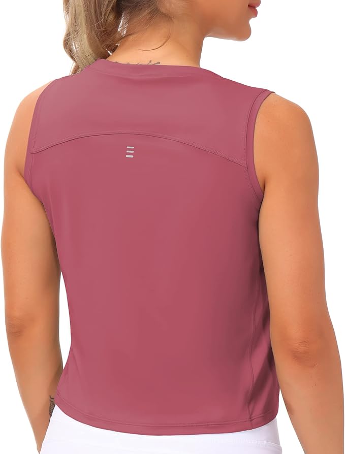 THE GYM PEOPLE Women's Workout Tops in Ice Silk Quick Dry Sleeveless