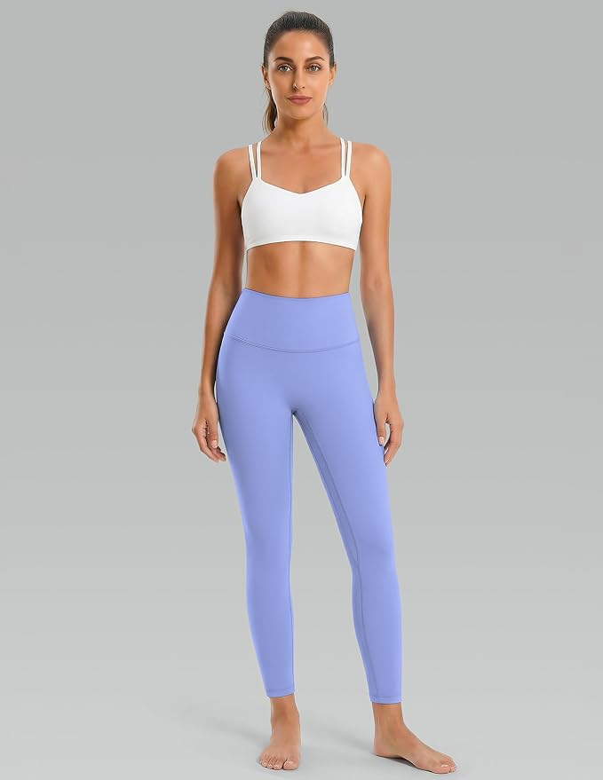 Colorfulkoala Dreamlux No Front Seam Leggings for Women 25"/28" Inseam, High Waisted Buttery Soft Yoga Pants